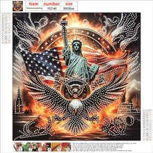 Load image into Gallery viewer, Diamond Painting - Partial Special Shaped - Independence Day With American Flag (30*30CM)
