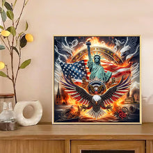 Load image into Gallery viewer, Diamond Painting - Partial Special Shaped - Independence Day With American Flag (30*30CM)
