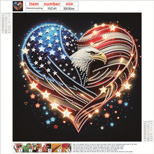 Load image into Gallery viewer, Diamond Painting - Partial Special Shaped - Independence Day With American Flag (30*30CM)
