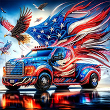 Load image into Gallery viewer, Diamond Painting - Partial Special Shaped - Independence Day With American Flag (30*30CM)
