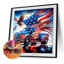 Load image into Gallery viewer, Diamond Painting - Partial Special Shaped - Independence Day With American Flag (30*30CM)
