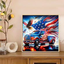 Load image into Gallery viewer, Diamond Painting - Partial Special Shaped - Independence Day With American Flag (30*30CM)

