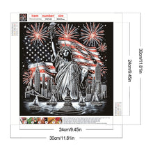 Load image into Gallery viewer, Diamond Painting - Partial Special Shaped - Independence Day With American Flag (30*30CM)
