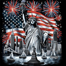 Load image into Gallery viewer, Diamond Painting - Partial Special Shaped - Independence Day With American Flag (30*30CM)
