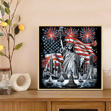 Load image into Gallery viewer, Diamond Painting - Partial Special Shaped - Independence Day With American Flag (30*30CM)
