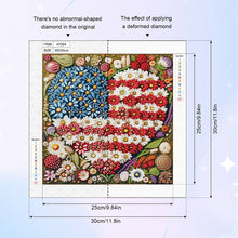Load image into Gallery viewer, Diamond Painting - Partial Special Shaped - Independence Day With American Flag (30*30CM)
