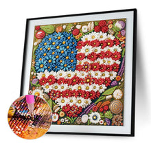 Load image into Gallery viewer, Diamond Painting - Partial Special Shaped - Independence Day With American Flag (30*30CM)
