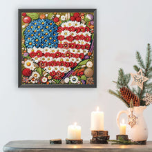 Load image into Gallery viewer, Diamond Painting - Partial Special Shaped - Independence Day With American Flag (30*30CM)
