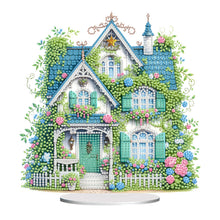 Load image into Gallery viewer, Flower House Acrylic Diamond Painting Tabletop Ornaments Kit for Adults Beginner
