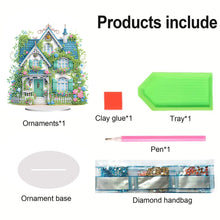 Load image into Gallery viewer, Flower House Acrylic Diamond Painting Tabletop Ornaments Kit for Adults Beginner

