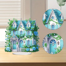 Load image into Gallery viewer, Flower House Acrylic Diamond Painting Tabletop Ornaments Kit for Adults Beginner
