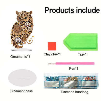 Animal Acrylic Diamond Painting Tabletop Ornaments Kit Desktop Diamond Art Kits