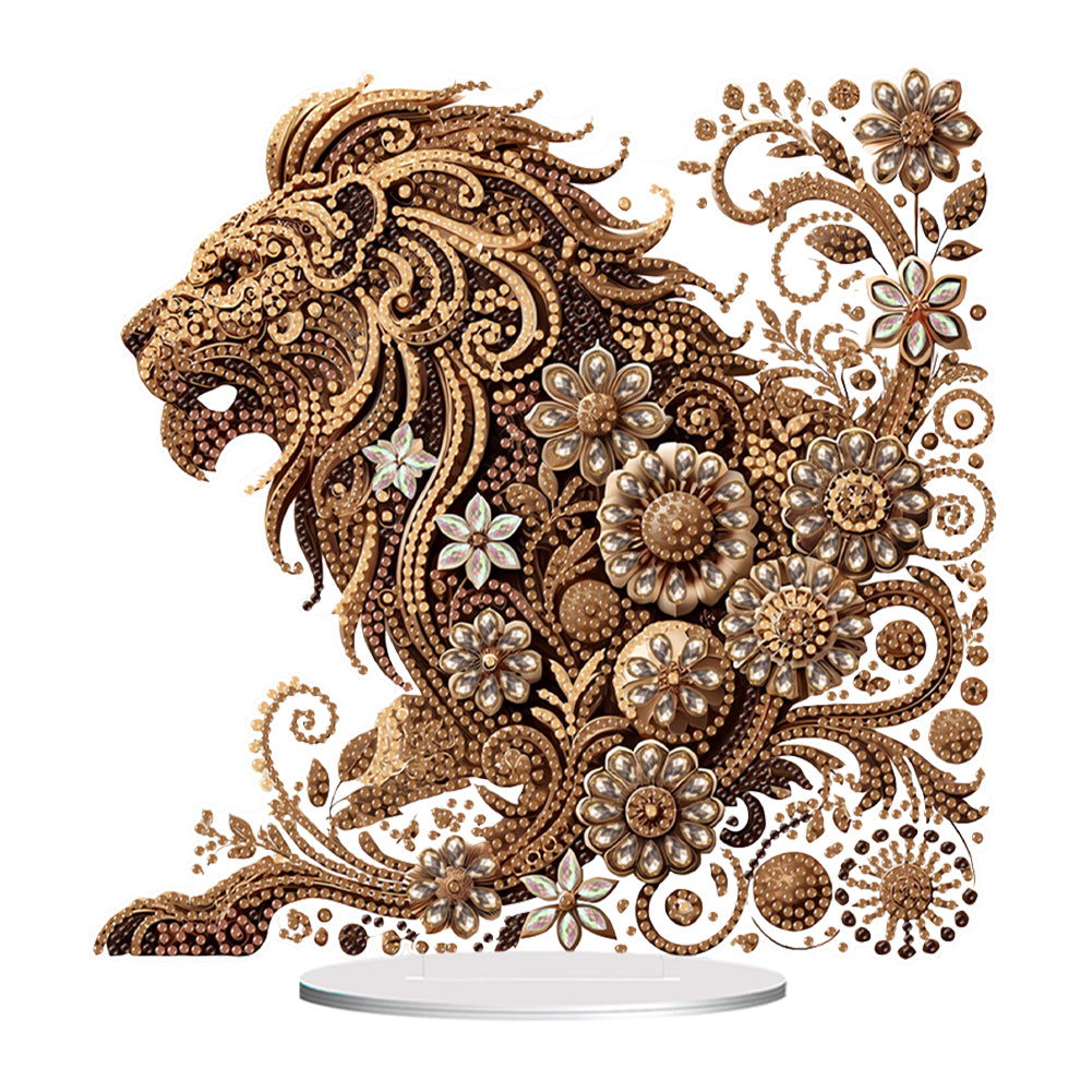 Animal Acrylic Diamond Painting Tabletop Ornaments Kit Desktop Diamond Art Kits