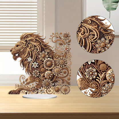 Animal Acrylic Diamond Painting Tabletop Ornaments Kit Desktop Diamond Art Kits