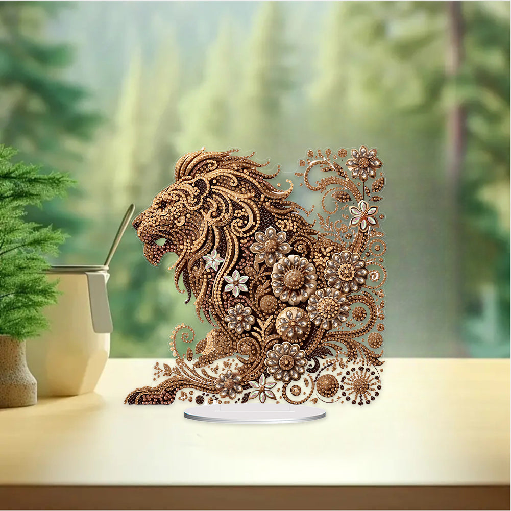 Animal Acrylic Diamond Painting Tabletop Ornaments Kit Desktop Diamond Art Kits