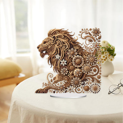 Animal Acrylic Diamond Painting Tabletop Ornaments Kit Desktop Diamond Art Kits