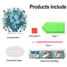 Load image into Gallery viewer, Flowers Table Top Diamond Painting Ornament Kits for Home Office Desktop Decor

