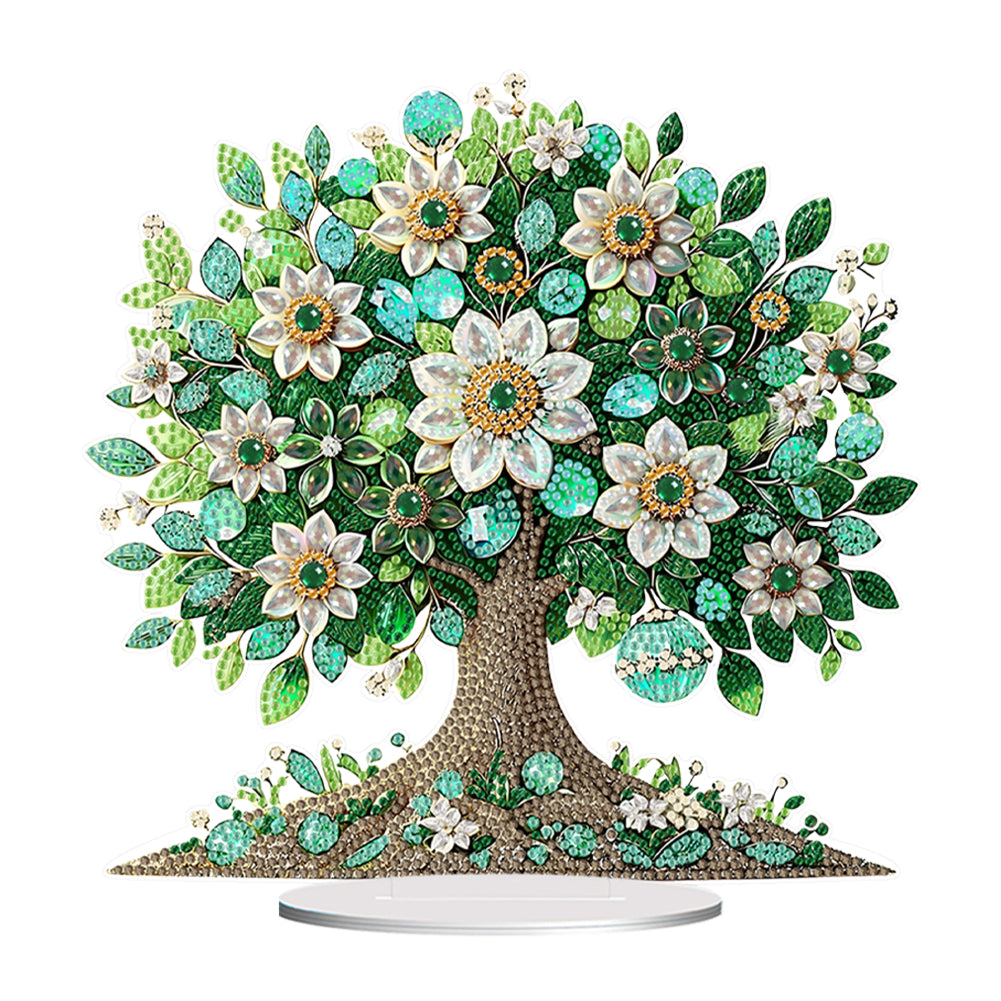 Flowers Table Top Diamond Painting Ornament Kits for Home Office Desktop Decor