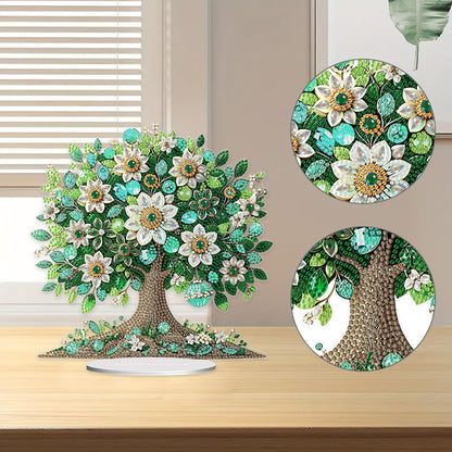 Flowers Table Top Diamond Painting Ornament Kits for Home Office Desktop Decor