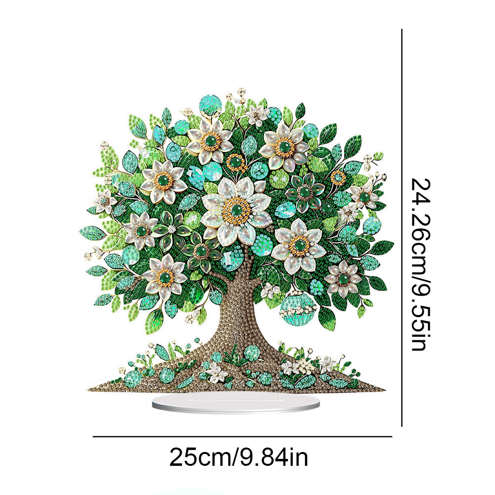 Flowers Table Top Diamond Painting Ornament Kits for Home Office Desktop Decor