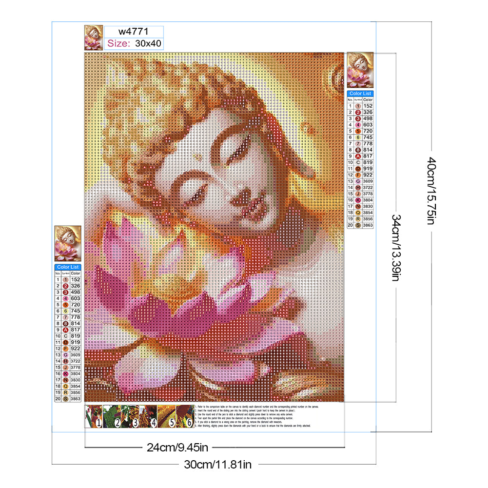 Diamond Painting - Full Round - Buddha (30*40CM)