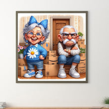 Load image into Gallery viewer, Diamond Painting - Full Round - Happy Grandma And Angry Grandpa (40*40CM)

