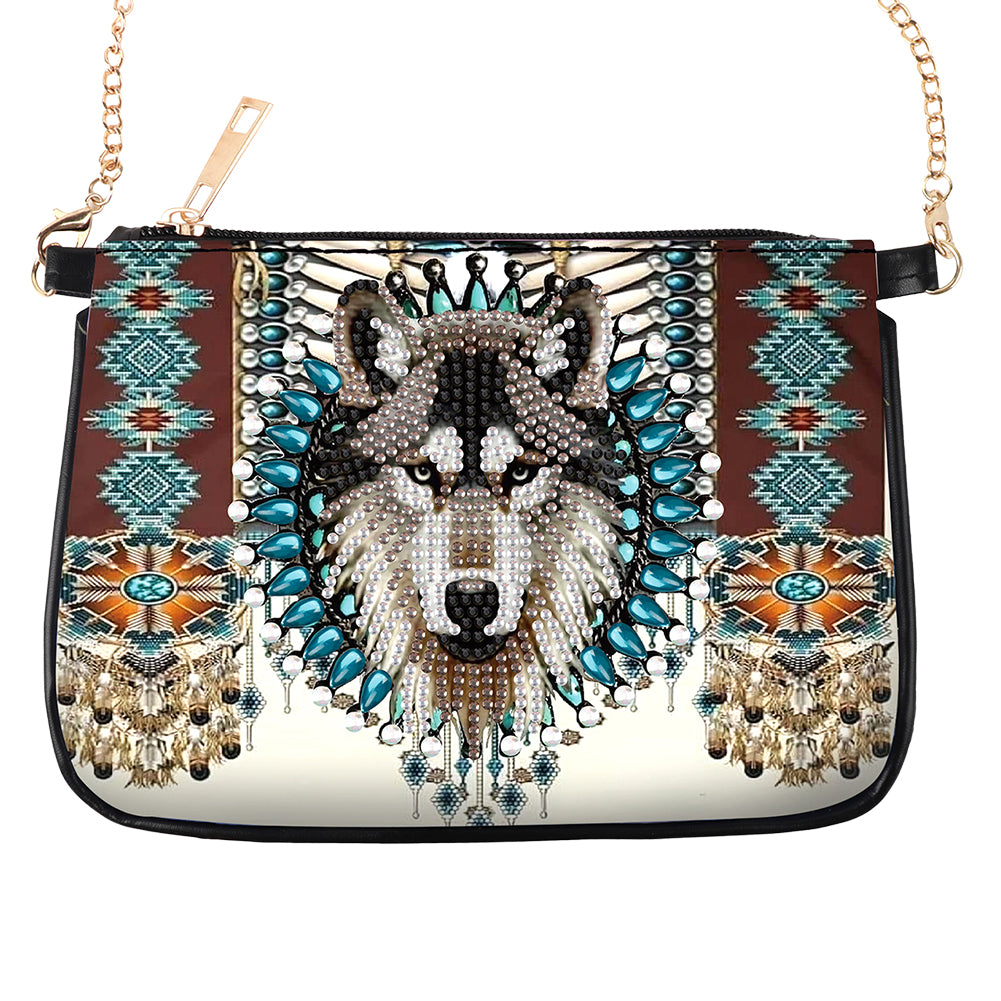 5D Diamond Painting Crossbody Chain Bags Leather Diamond Art Purses for Adults