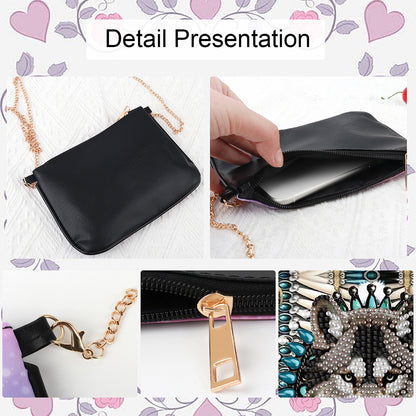 5D Diamond Painting Crossbody Chain Bags Leather Diamond Art Purses for Adults