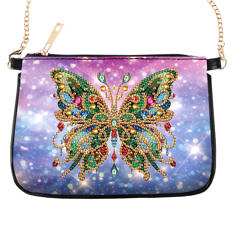 5D Diamond Painting Crossbody Chain Bags Leather Diamond Art Purses for Adults