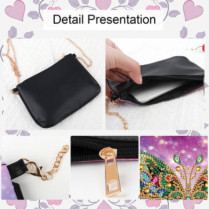 5D Diamond Painting Crossbody Chain Bags Leather Diamond Art Purses for Adults