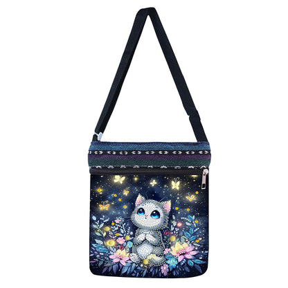 Bathing Elephant Special Shape Diamond Painting Crossbody Bag for Outdoor Travel
