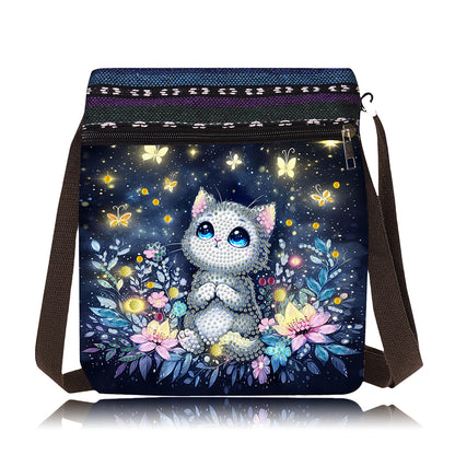 Bathing Elephant Special Shape Diamond Painting Crossbody Bag for Outdoor Travel