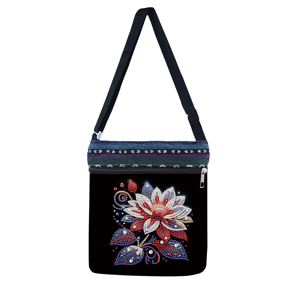 Bathing Elephant Special Shape Diamond Painting Crossbody Bag for Outdoor Travel