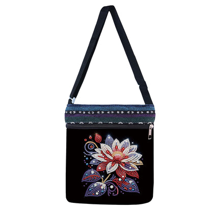 Bathing Elephant Special Shape Diamond Painting Crossbody Bag for Outdoor Travel