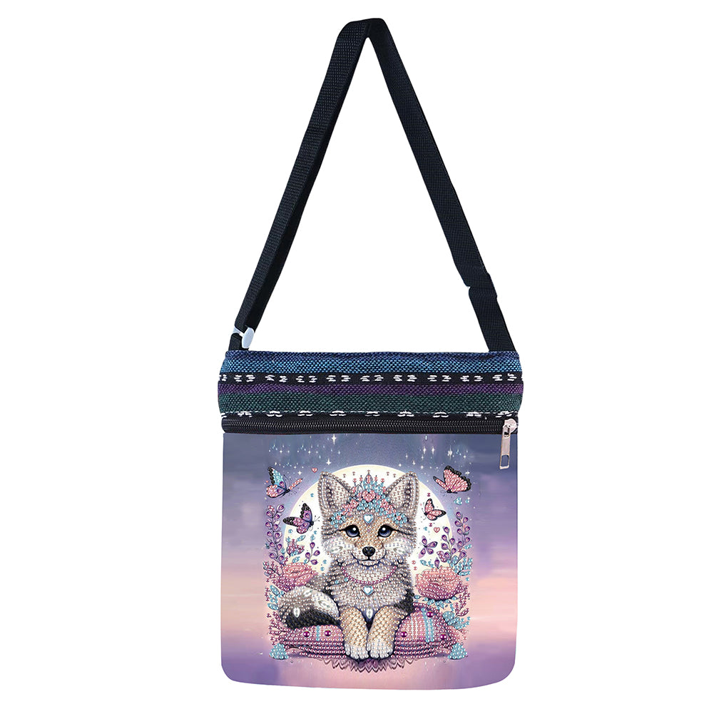 Bathing Elephant Special Shape Diamond Painting Crossbody Bag for Outdoor Travel