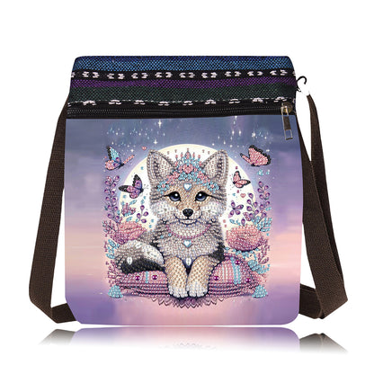Bathing Elephant Special Shape Diamond Painting Crossbody Bag for Outdoor Travel