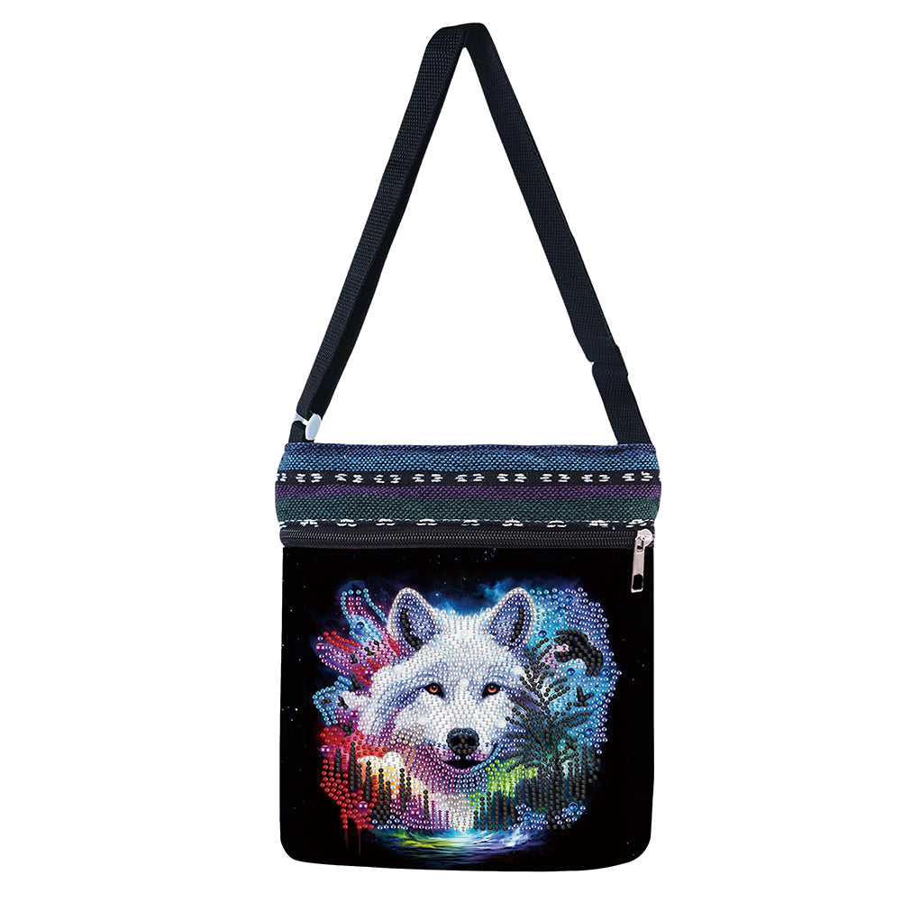 Bathing Elephant Special Shape Diamond Painting Crossbody Bag for Outdoor Travel