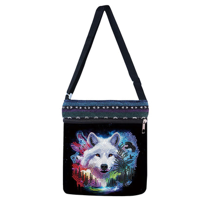 Bathing Elephant Special Shape Diamond Painting Crossbody Bag for Outdoor Travel