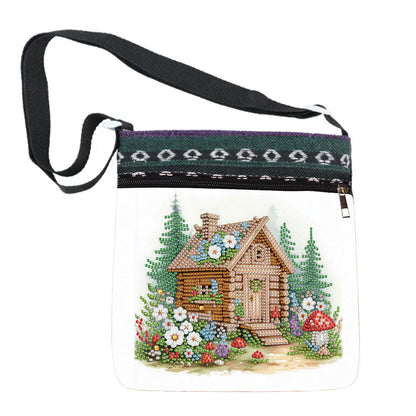 Bathing Elephant Special Shape Diamond Painting Crossbody Bag for Outdoor Travel