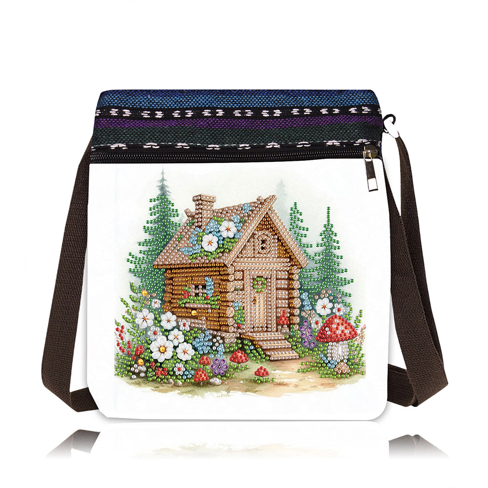 Bathing Elephant Special Shape Diamond Painting Crossbody Bag for Outdoor Travel