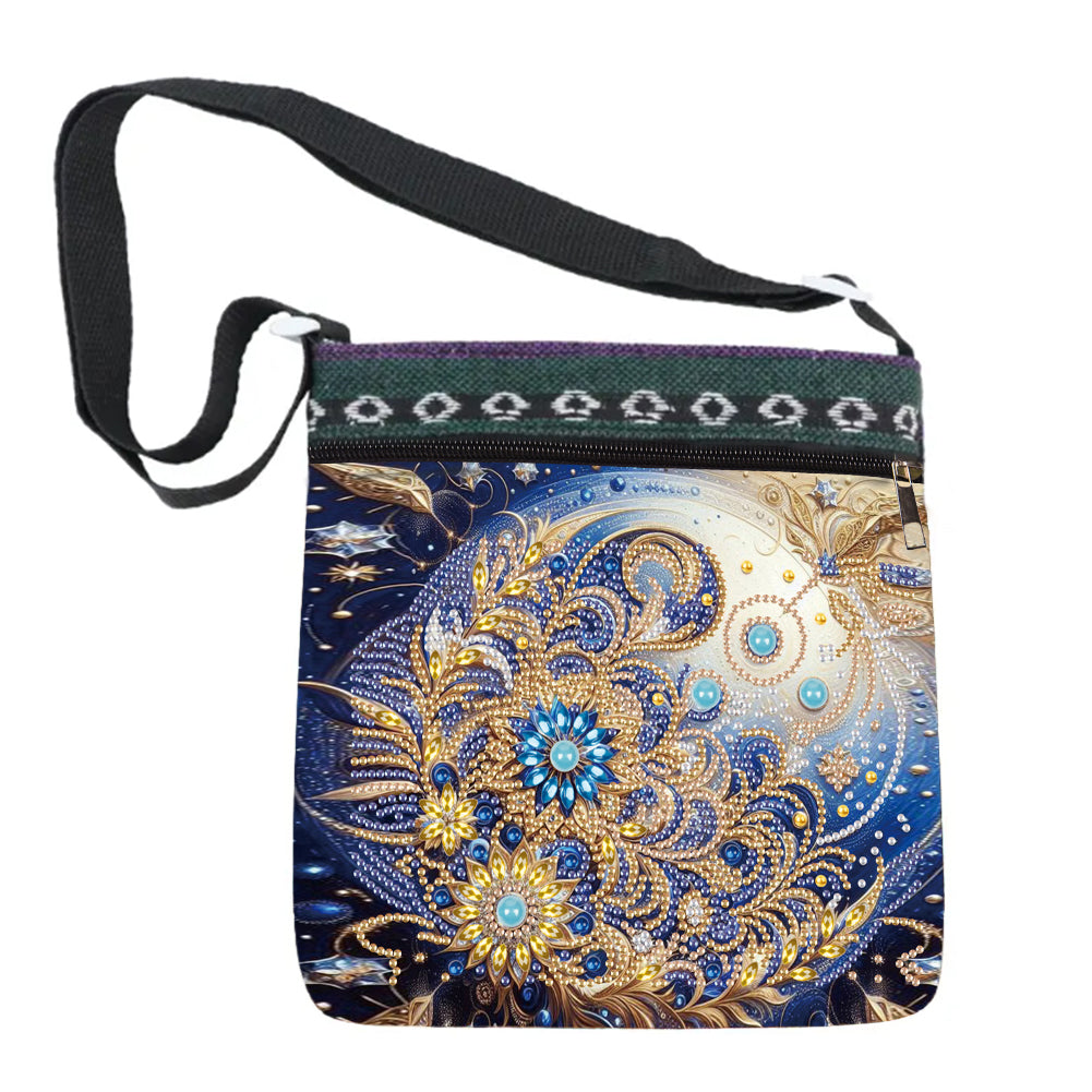 Bathing Elephant Special Shape Diamond Painting Crossbody Bag for Outdoor Travel