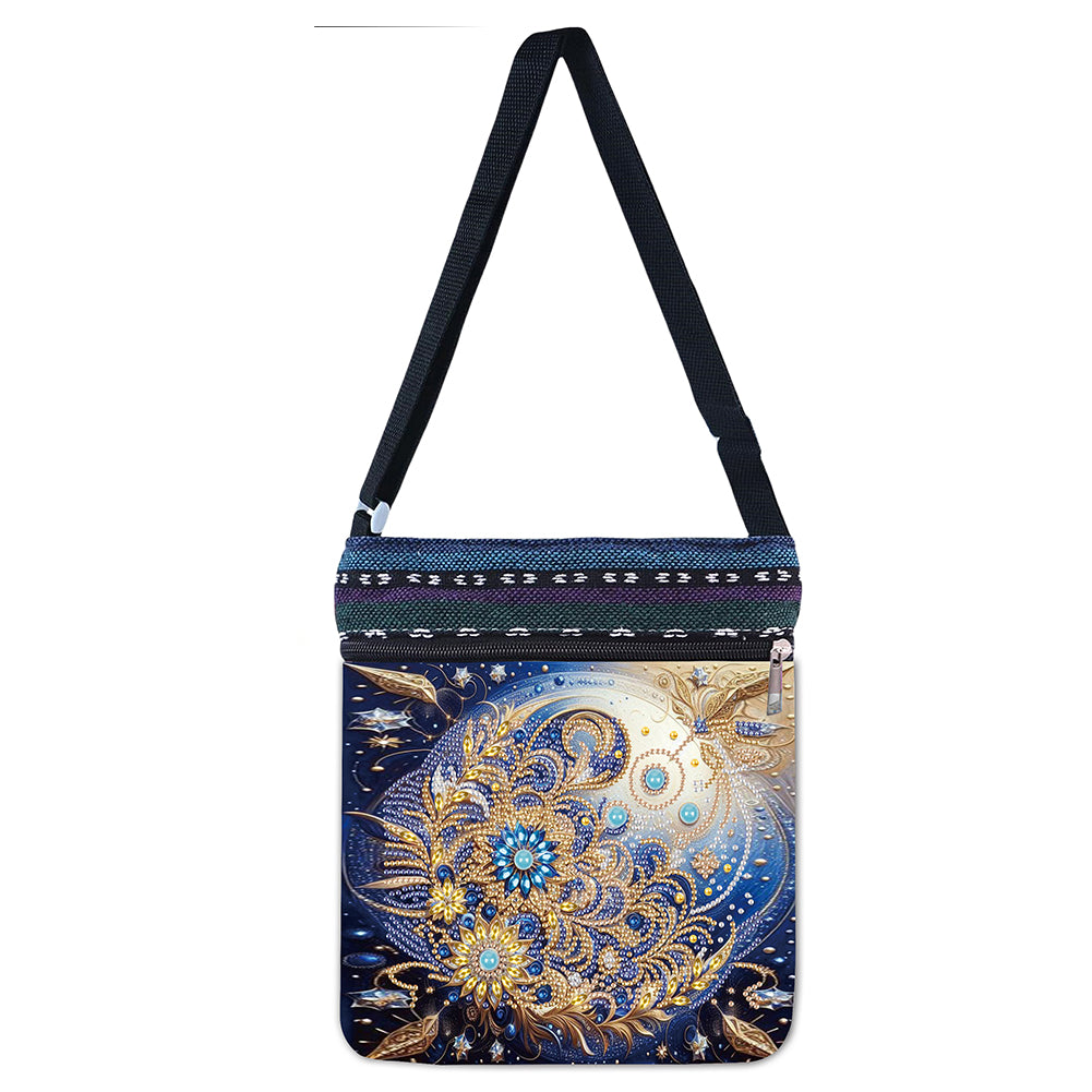 Bathing Elephant Special Shape Diamond Painting Crossbody Bag for Outdoor Travel