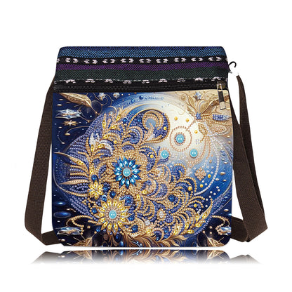 Bathing Elephant Special Shape Diamond Painting Crossbody Bag for Outdoor Travel