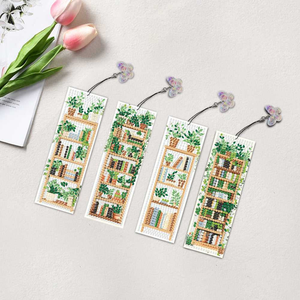 4 Pcs Animal Diamond Painting Bookmarks Diamond Art Bookmarks for Book Lovers