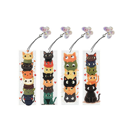 4 Pcs Animal Diamond Painting Bookmarks Diamond Art Bookmarks for Book Lovers