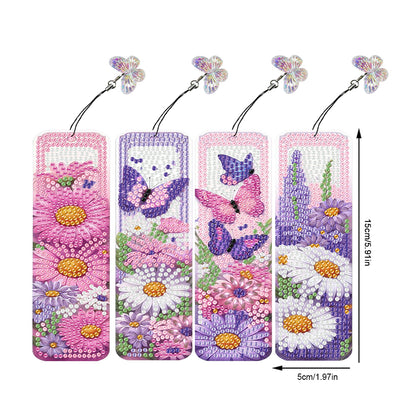 4 Pcs Animal Diamond Painting Bookmarks Diamond Art Bookmarks for Book Lovers