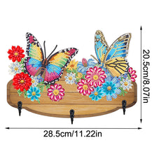 Load image into Gallery viewer, Butterfly Flower Decorative DIY Diamond Painting Art Hooks for Home Office Decor
