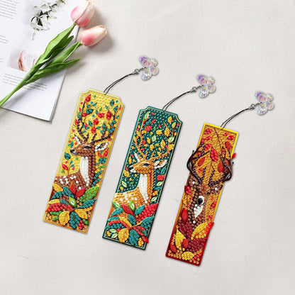 3 Pcs Flower Diamond Painting Bookmarks Diamond Art Bookmarks for Book Lovers