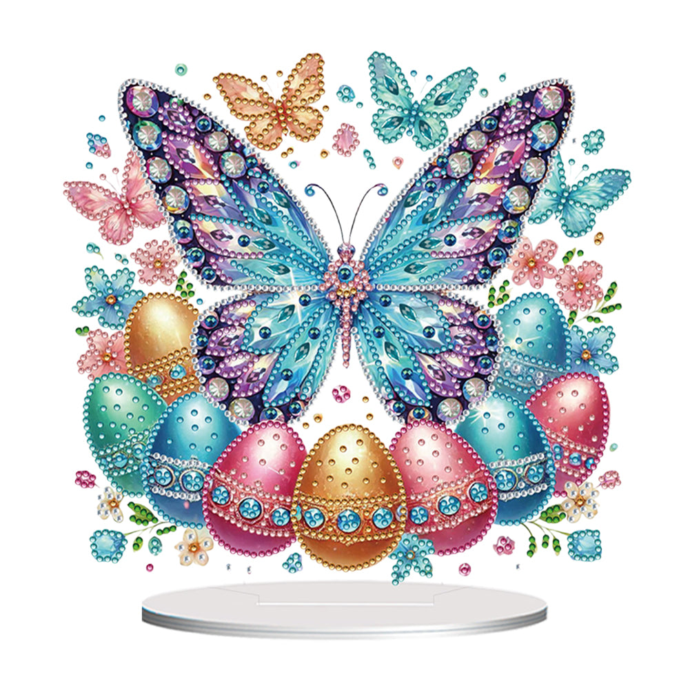 Acrylic Special Shape Butterfly Desktop Diamond Art Kits for Home Office Decor