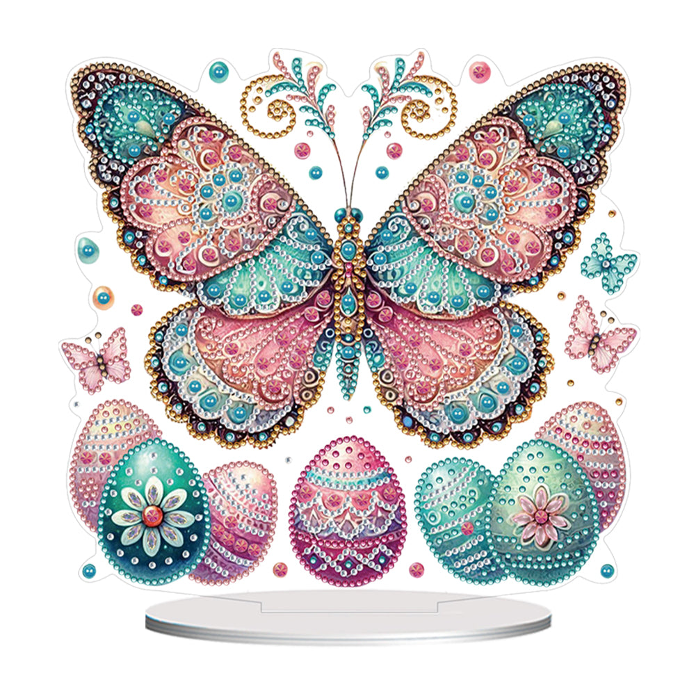 Acrylic Special Shape Butterfly Desktop Diamond Art Kits for Home Office Decor